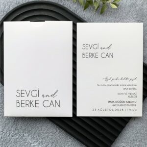 Sade Metin Odaklı Davetiye Modeli