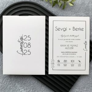 İkonlu Akışlı Çerçeveli Davetiye Modeli