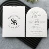 Dairesel Mühürlü Monogram Oval Davetiye Modeli