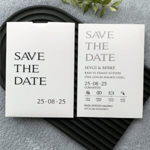 Modern Save The Date Davetiye Modeli