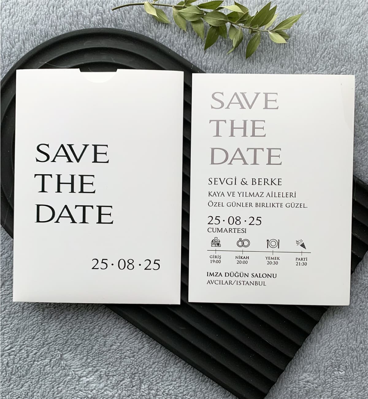 Modern Save The Date Davetiye Modeli