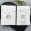 Uçan Kuş Figürlü Minimalist Davetiye Modeli