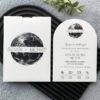 Ay Grafikli Zaman Çizelgeli Oval Davetiye Modeli